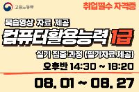 컴퓨터활용능력 1급 (실기)